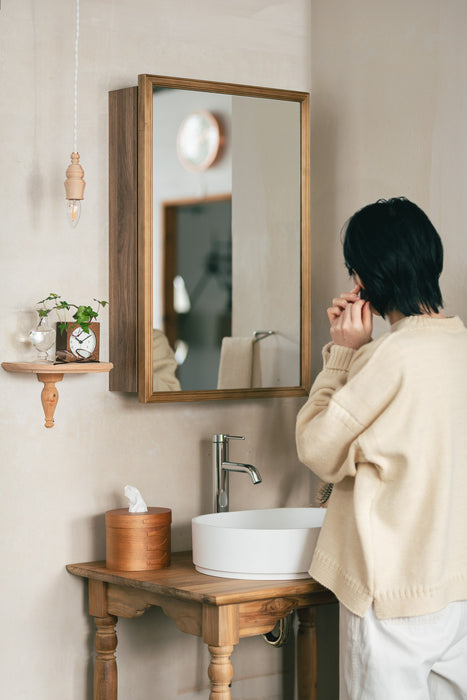 Wood rect キャビネットミラー