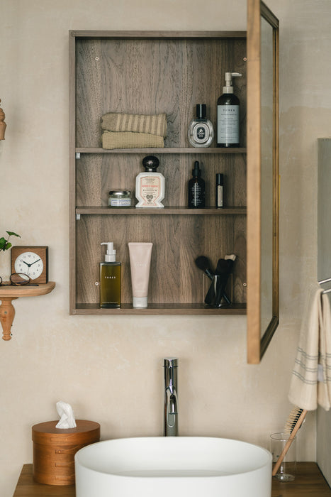 Wood rect キャビネットミラー