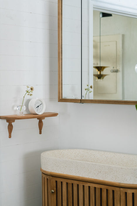 Wood rect 3ドアキャビネットミラー 850