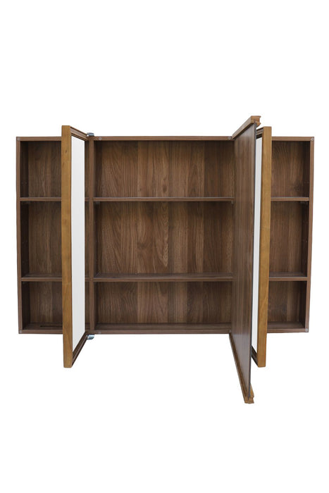 Wood rect 3ドアキャビネットミラー 1150