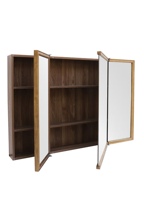 Wood rect 3ドアキャビネットミラー 1150