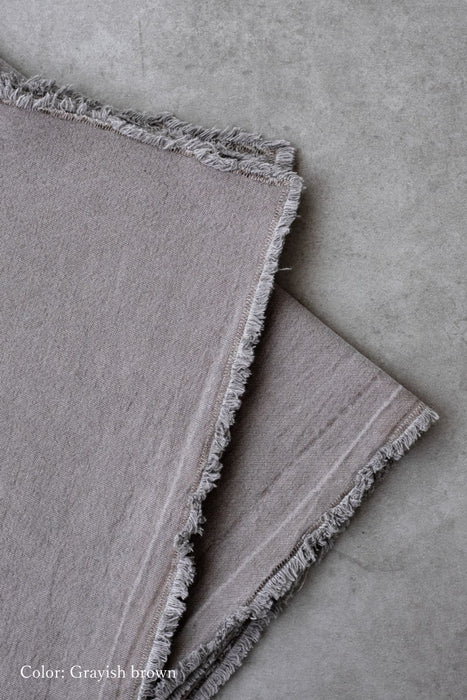 フリンジマルチクロス 140×150 グレイッシュブラウン