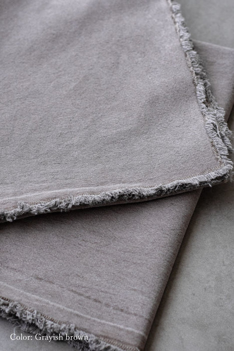 フリンジマルチクロス 140×150 グレイッシュブラウン