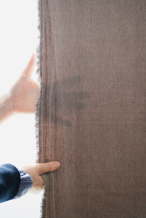 フリンジマルチクロス 140×150 グレイッシュブラウン