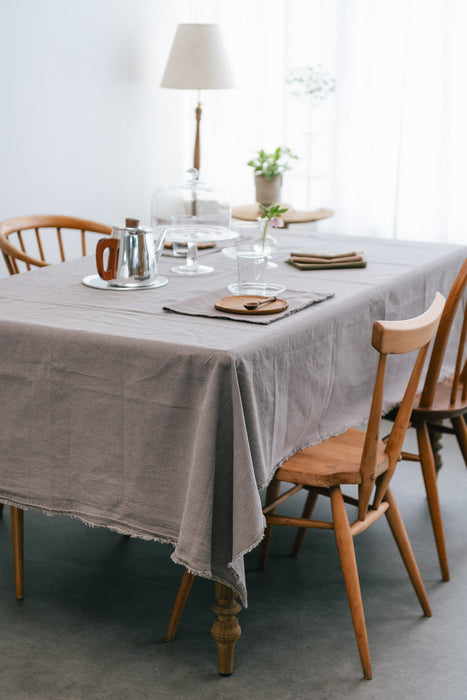 フリンジマルチクロス 140×240 グレイッシュブラウン