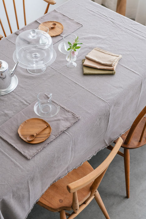 フリンジマルチクロス 140×240 グレイッシュブラウン