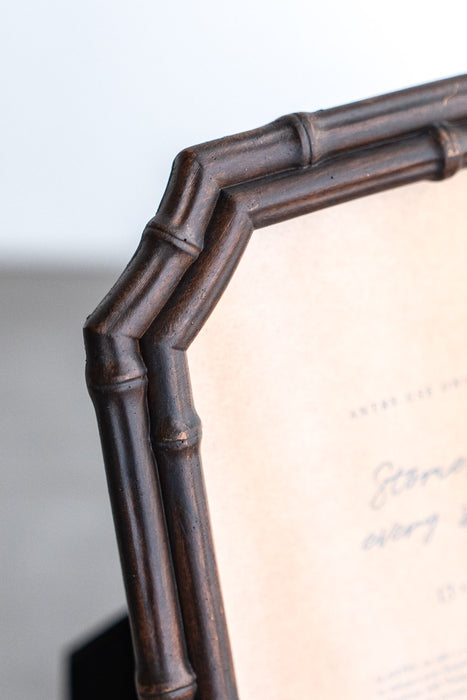 Resin Photo frame No.14 | 竹の節を思わせる温かみの八角形フレーム
