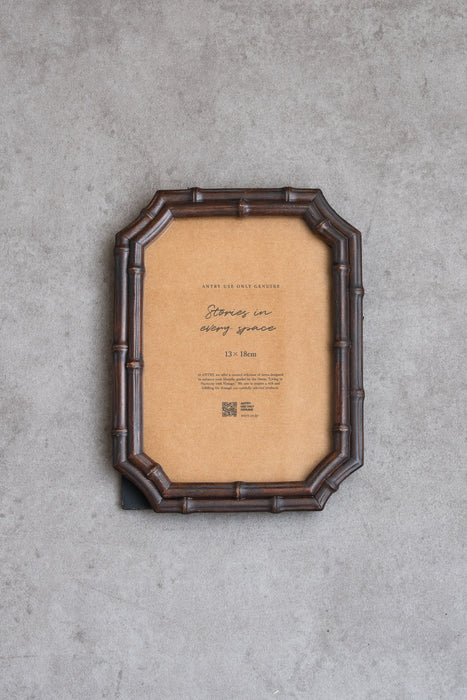 Resin Photo frame No.14 | 竹の節を思わせる温かみの八角形フレーム