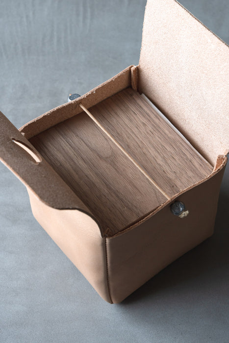 Tissue Box Cube Smoke | レザー ティッシュカバー