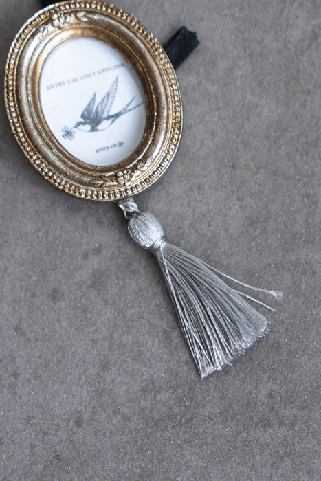 Resin hanging mini frame Oval Silver | Mini frame 3-piece set