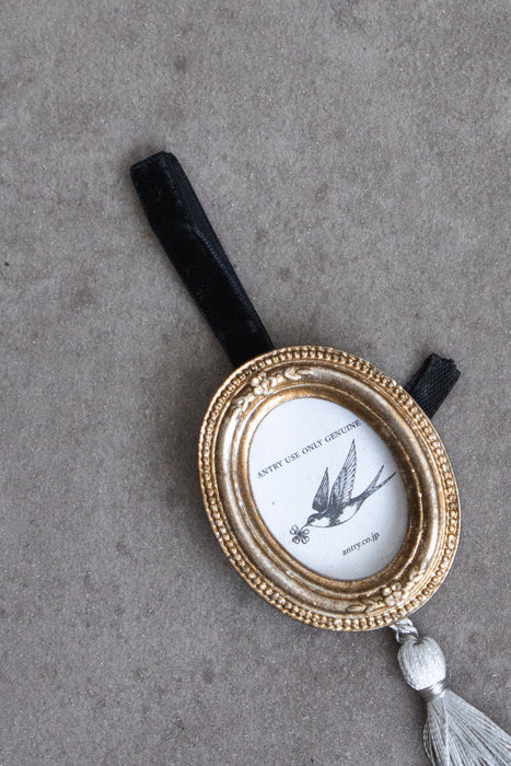 Resin hanging mini frame Oval Silver | Mini frame 3-piece set