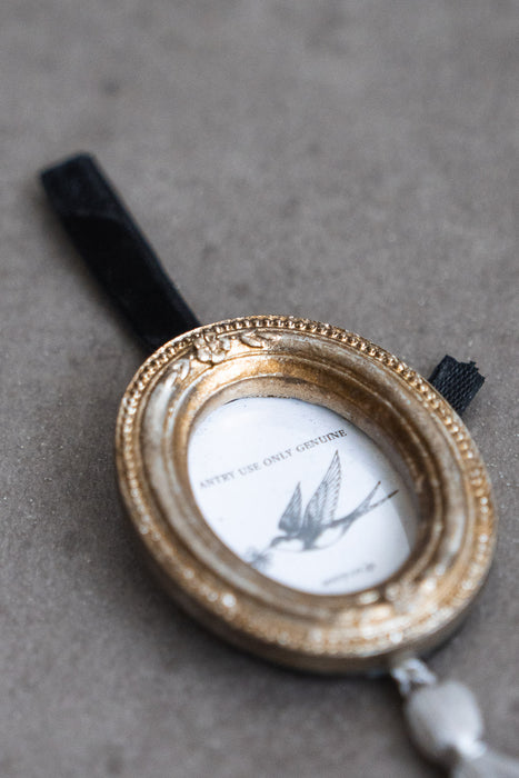 Resin hanging mini frame Oval Silver | Mini frame 3-piece set