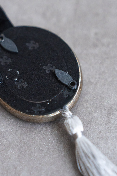 Resin hanging mini frame Oval Silver | Mini frame 3-piece set