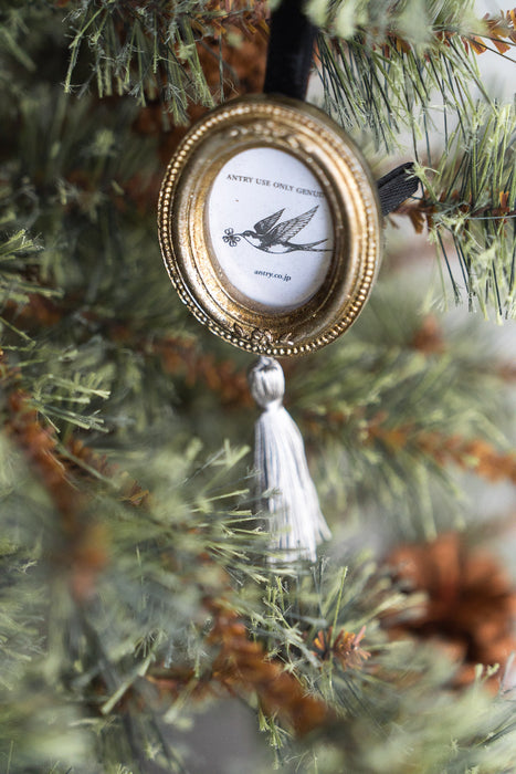 Resin hanging mini frame Oval Silver | Mini frame 3-piece set