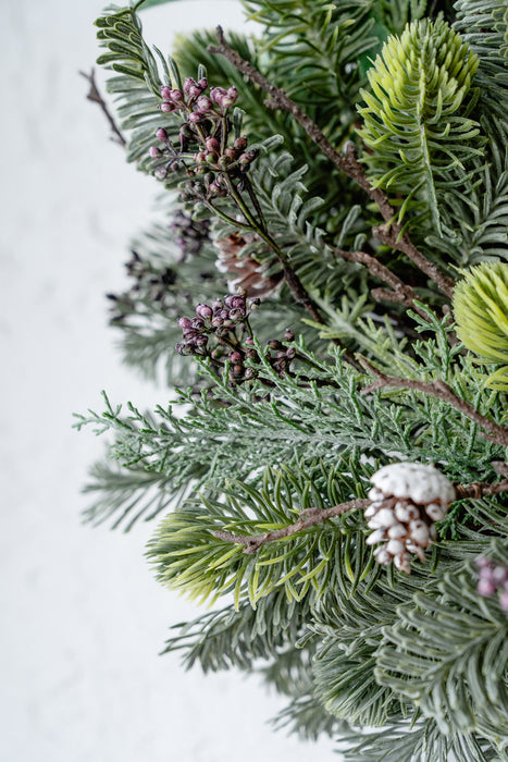 Silver Forest Wreath 45cm | Artificial Green Wreath