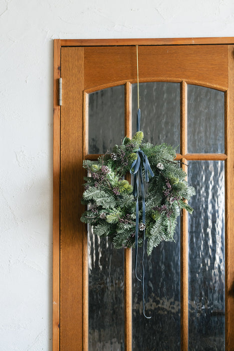Silver Forest Wreath 45cm | Artificial Green Wreath