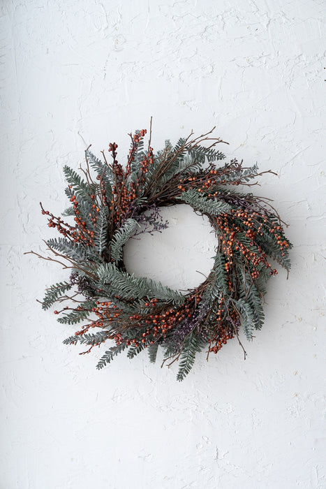 Berry Pick Wreath 45cm | Artificial Green Wreath