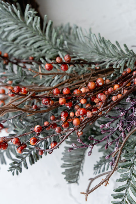 Berry Pick Wreath 45cm | Artificial Green Wreath