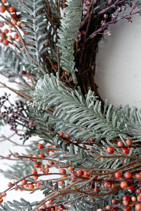 Berry Pick Wreath 45cm | Artificial Green Wreath