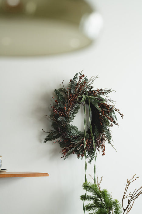 Berry Pick Wreath 45cm | Artificial Green Wreath