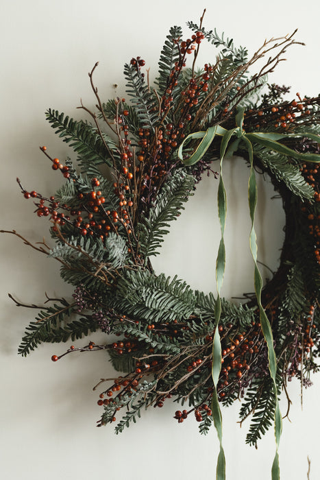 Berry Pick Wreath 45cm | Artificial Green Wreath