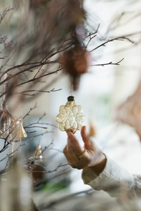 No.91 Smoky Clear Star | Glass Ornament
