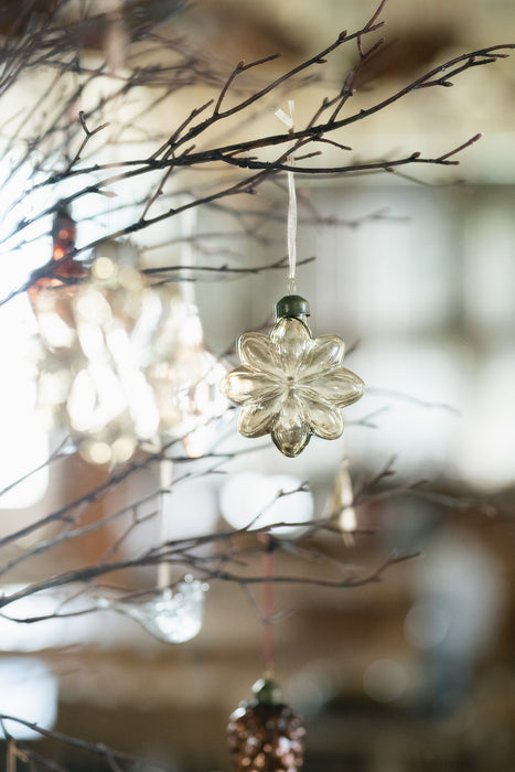 No.91 Smoky Clear Star | Glass Ornament