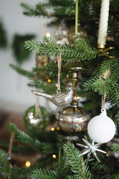 No.92 Silver Bird | Glass Ornament