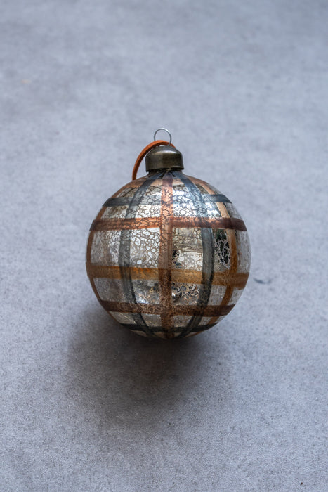 No.94 Check Silver 8cm | ガラスオーナメント