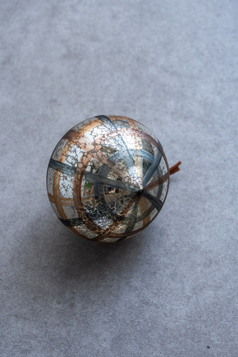 No.94 Check Silver 8cm | ガラスオーナメント