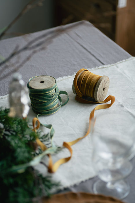 Velvet narrow ribbon