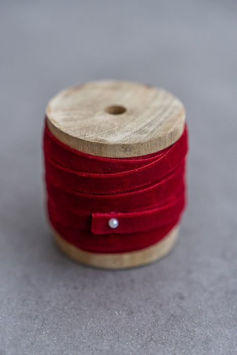 Velvet narrow ribbon
