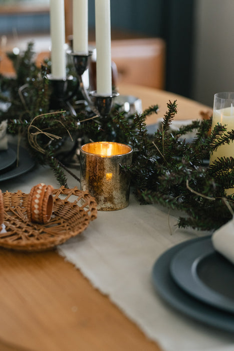 Rusty Glass Candle Holder