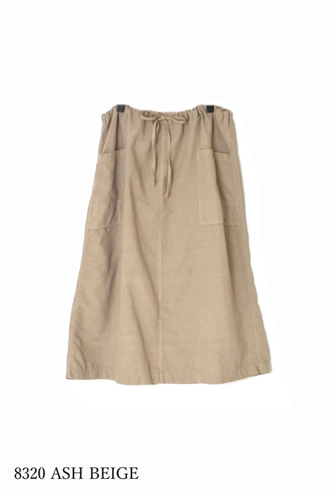 HTS | COTTON LINEN PLAIN OVERDYE EASY SKIRT