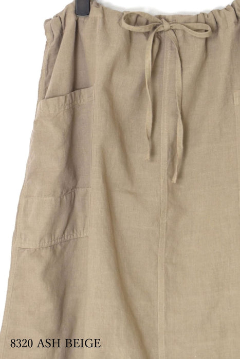 HTS | COTTON LINEN PLAIN OVERDYE EASY SKIRT