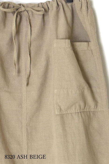 HTS | COTTON LINEN PLAIN OVERDYE EASY SKIRT
