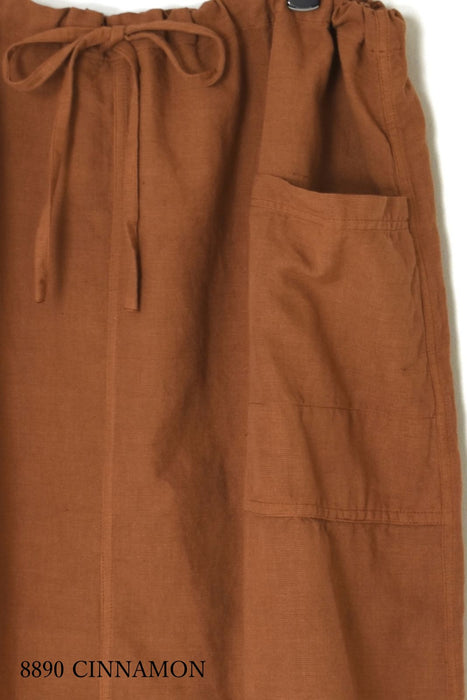 HTS | COTTON LINEN PLAIN OVERDYE EASY SKIRT