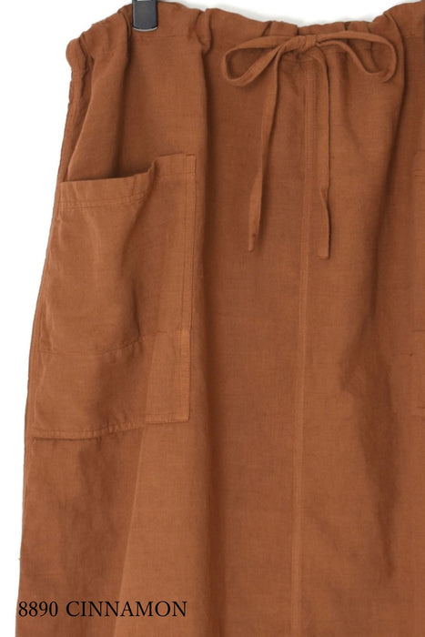 HTS | COTTON LINEN PLAIN OVERDYE EASY SKIRT