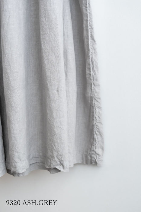 ARMEN | LINEN PLAIN OVERDYE BOAT NECK SLEEVELESS ONE-PIECE