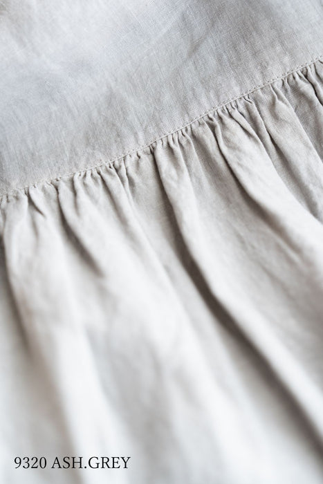 ARMEN | LINEN PLAIN OVERDYE BOAT NECK SLEEVELESS ONE-PIECE