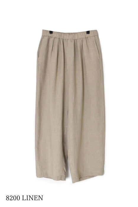 maison de soil | 40s FRENCH LINEN DYED CANVAS 2TUCK WIDE EASY PANTS