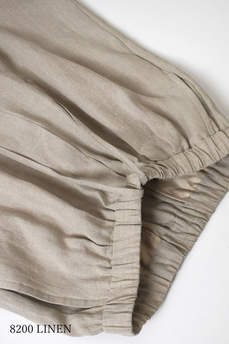 maison de soil | 40s FRENCH LINEN DYED CANVAS 2TUCK WIDE EASY PANTS