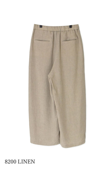 maison de soil | 40s FRENCH LINEN DYED CANVAS 2TUCK WIDE EASY PANTS
