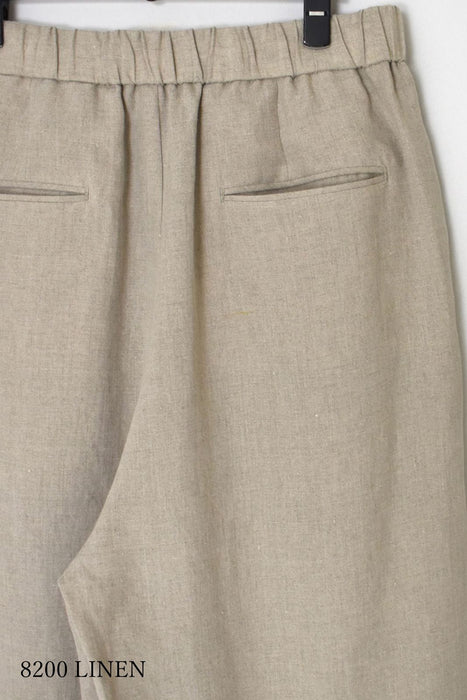 maison de soil | 40s FRENCH LINEN DYED CANVAS 2TUCK WIDE EASY PANTS