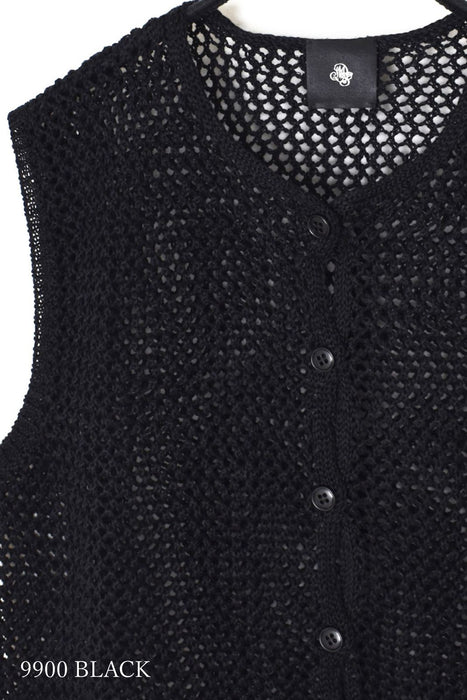 maison de soil | 5GG LINEN OPENWORK KNIT VEST