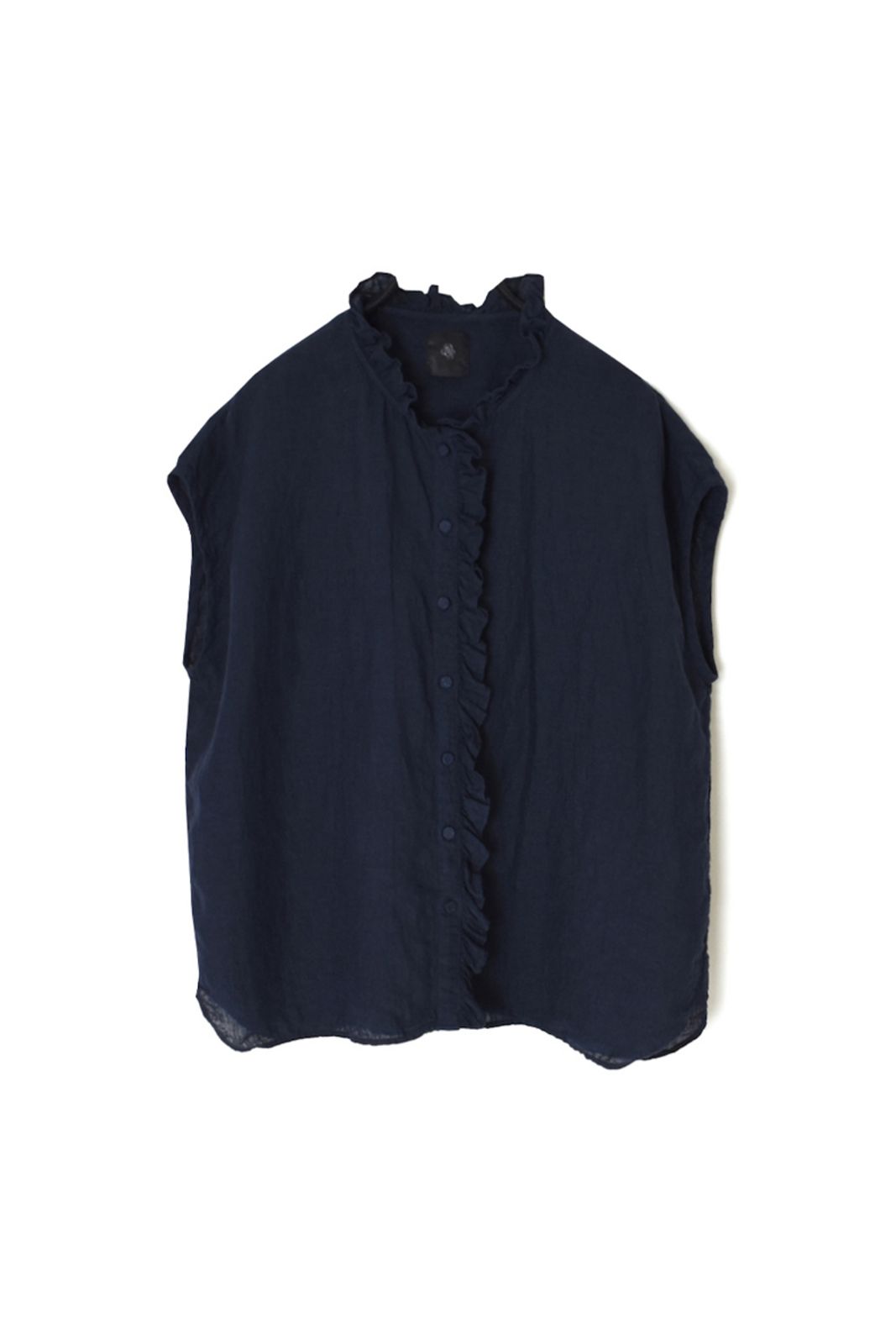 60s AUTOLOOM LINEN FRENCH/SL FRILL COLLAR SHIRTS | リネン100