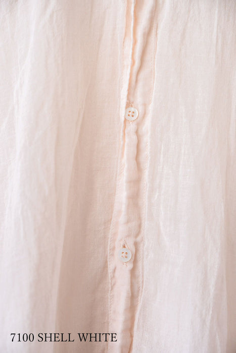 ARMEN | 60s SINGLE GAUZE PLAIN OVERDYE UTILITY BANDED COLLAR SHIRT