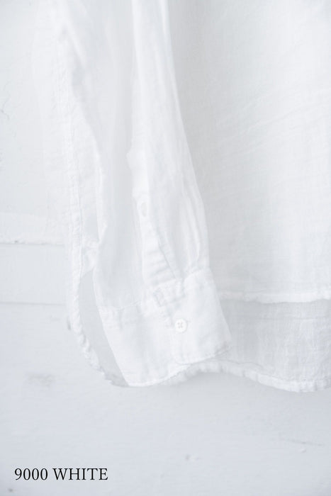ARMEN | 60s SINGLE GAUZE PLAIN OVERDYE UTILITY BANDED COLLAR SHIRT