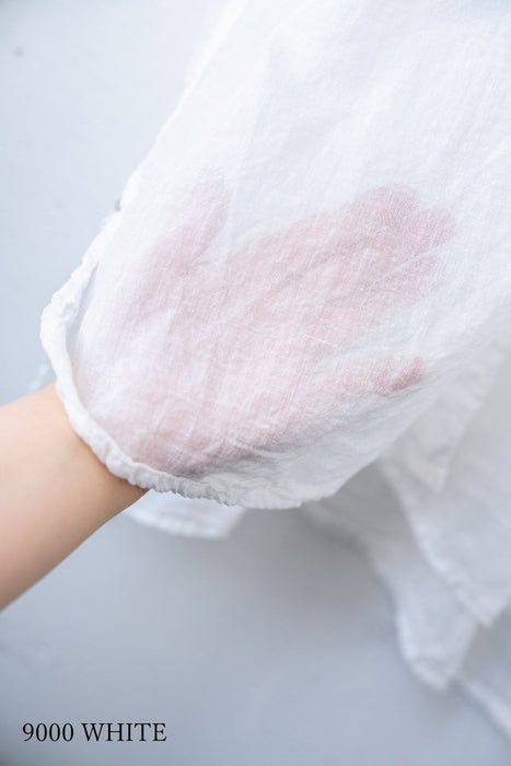 ARMEN | 60s SINGLE GAUZE PLAIN OVERDYE UTILITY BANDED COLLAR SHIRT