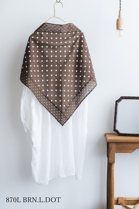 SOIL | 80s COTTON VOILE DOT PRINT TRIANGLE STOLE